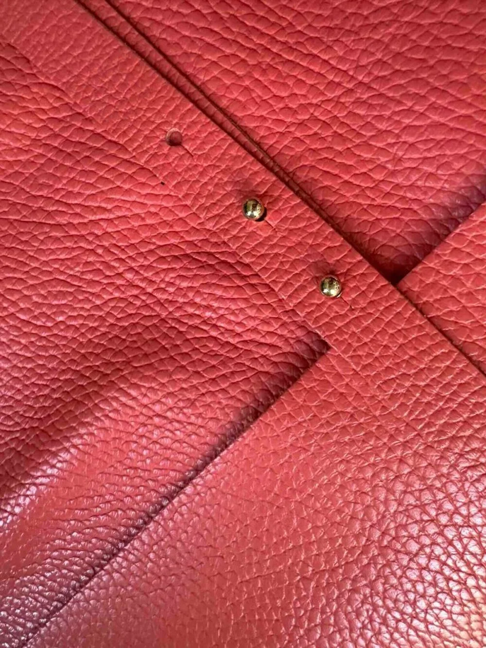 Beautiful CUYANA pebbled leather Laptop Document Flap Sleeve gold hardware Coral